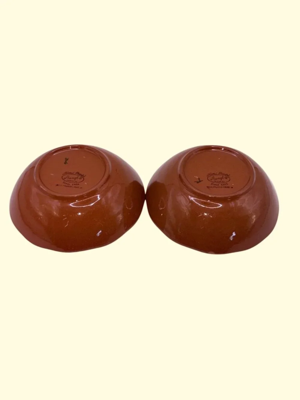Vintage Stangl Pottery Sculptured Fruit Dessert Bowls Set of 2 Hand Painted